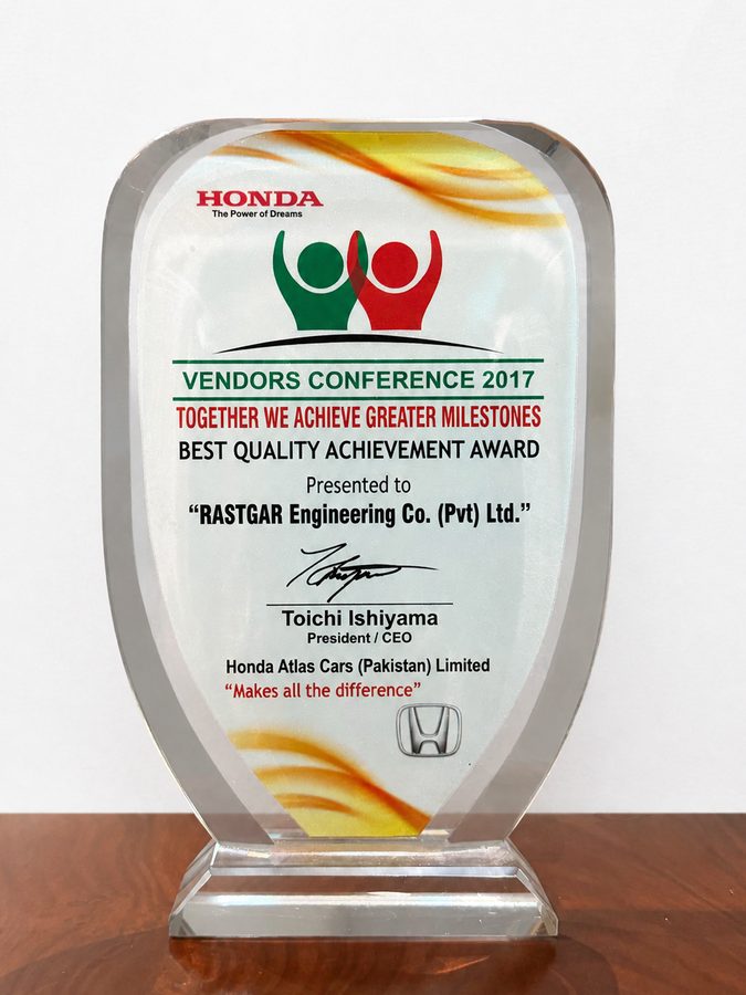 Best Quality Achievement Award